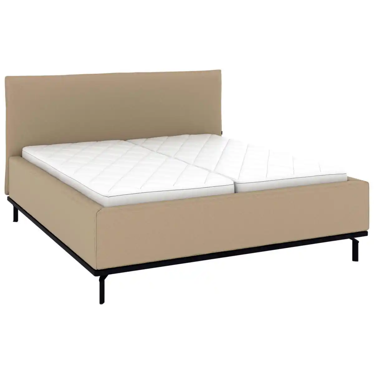 Bild 1 von Musterring Polsterbett, Beige, Metall, Birke, Buche, massiv, H3, Höhe ca. 20 cm, 180x200 cm, atmungsaktiv,Bettkasten, Lattenrost, Matratze, in verschiedenen Größen erhältlich,Mittelgurt, verstell