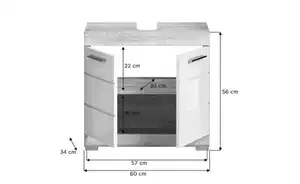 Badmöbel-Set SCHLOONSEE, 3 teilig, bestehend aus: Hochschrank, Waschbeckenunterschrank, Spiegelschrank Schloonsee