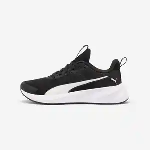 PUMA Turnschuhe Kinder Klettverschluss 36–39 - Flyer Lite schwarz/weiß