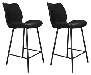 Barhocker-Set Barron 2er-Set ca. 47x99 cm Schwarz, Schwarz