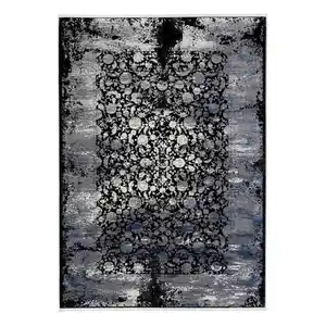 Musterring Webteppich Colorado Flower, Dunkelgrau, Grau, Schwarz, Hellgrau, Textil, Abstraktes, rechteckig, 140x200 cm, Care & Fair, Oeko-Tex® Standard 100, in verschiedenen Größen erhältlich, f