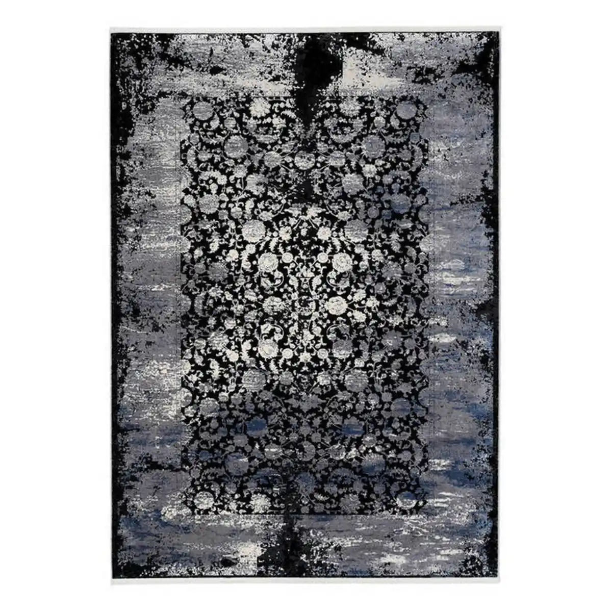 Bild 1 von Musterring Webteppich Colorado Flower, Dunkelgrau, Grau, Schwarz, Hellgrau, Textil, Abstraktes, rechteckig, 140x200 cm, Care & Fair, Oeko-Tex® Standard 100, in verschiedenen Größen erhältlich, f