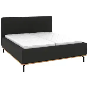 Musterring Polsterbett, Anthrazit, Metall, Birke, Buche, massiv, H2 + H3, Höhe ca. 20 cm, 160x200 cm, Reach, atmungsaktiv,Bettkasten, Lattenrost, Matratze, in verschiedenen Größen erhältlich,Mitt