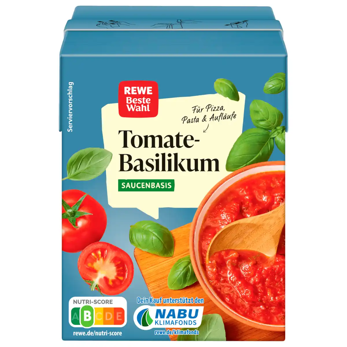 Bild 1 von REWE Beste Wahl Tomatensauce Basilikum 380ml