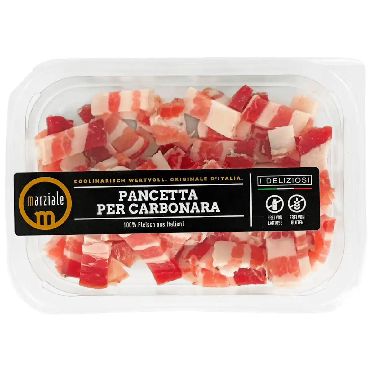 Bild 1 von Marziale Pancetta per Carbonara Speckwürfel vom Bauchspeck 100g