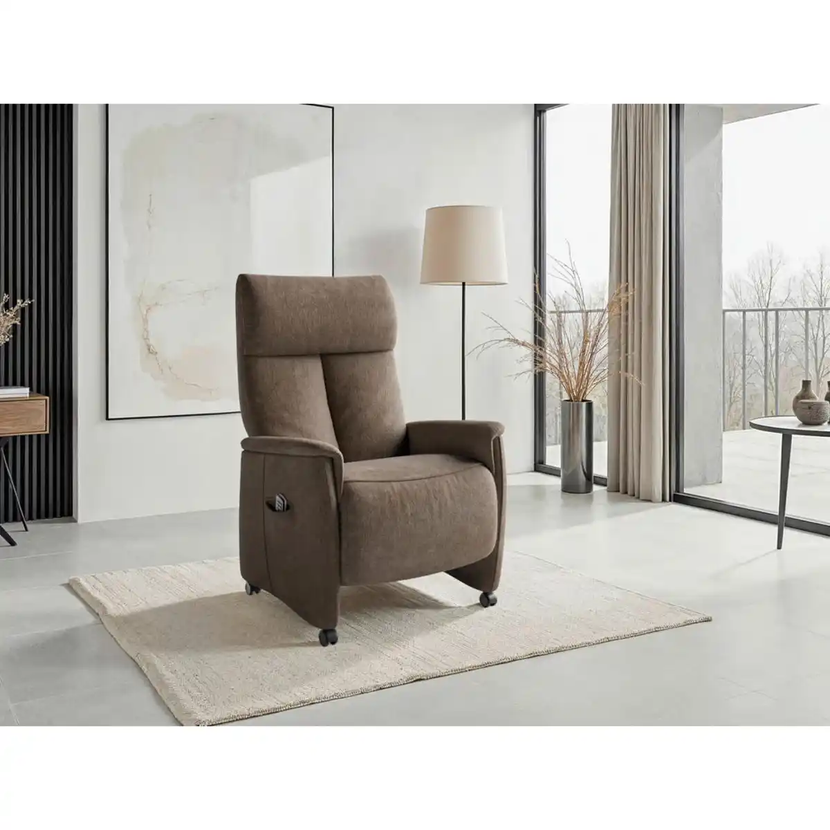 Bild 1 von Sit & More Relaxsessel TV Cremona Comfort E M2, Braun, Kunststoff, 76x112x84 cm, Goldenes M, Oeko-Tex® Standard 100, Made in Europe, DGM-Klimapakt, Relaxfunktion, Liegefunktion, gepolsterte Armlehne