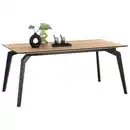 Bild 1 von SetOne by Musterring Esstisch, Braun, Schwarz, Metall, Holzwerkstoff, rechteckig, eckig, 100x76x220 cm, in verschiedenen Größen erhältlich, Variantenauswahl, Esszimmer, Tische, Esstische