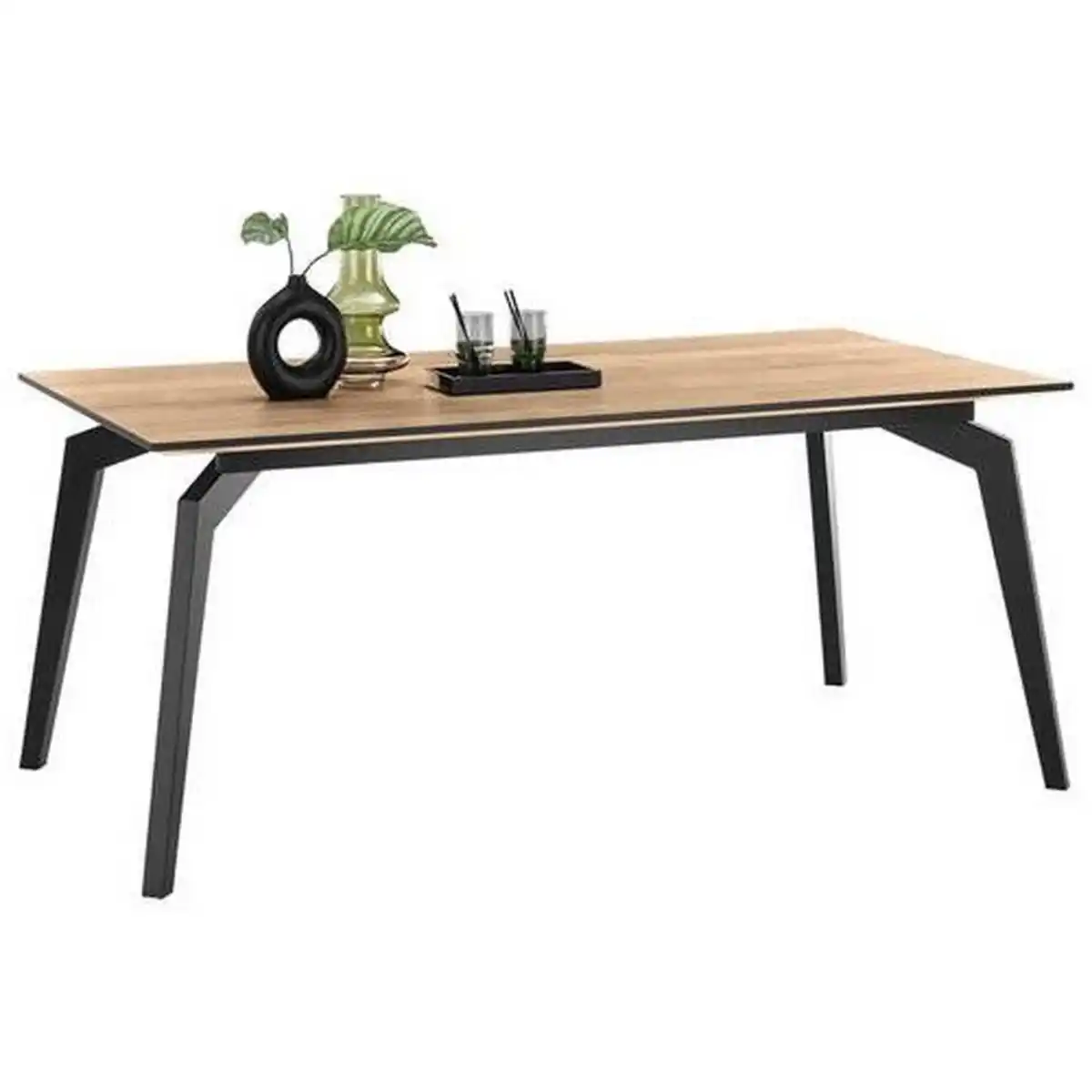 Bild 1 von SetOne by Musterring Esstisch, Braun, Schwarz, Metall, Holzwerkstoff, rechteckig, eckig, 100x76x220 cm, in verschiedenen Größen erhältlich, Variantenauswahl, Esszimmer, Tische, Esstische