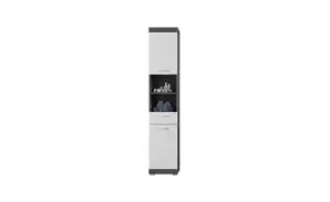 Badmöbel-Set SCHLOONSEE, 5 teilig, inklusive LED Beleuchtung, bestehend aus: Hochschrank, WBU, Spiegelschrank, Unterschrank, Hängeschrank Schloonsee