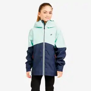 DECATHLON Segeljacke Regenjacke Kinder wasserdicht 100 blau/hellgrün