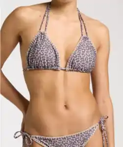 Bikini-Oberteil mit Leopardenmuster