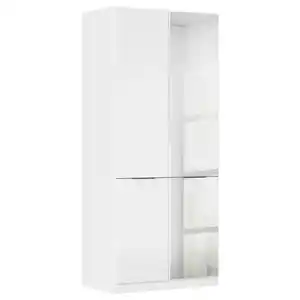 James Wood Kleiderschrank, Weiß, Weiß Hochglanz, Holzwerkstoff, 1 Fächer, 91x210x54 cm, Blauer Engel, BQ - Bündnis für Qualität, Made in Germany, Schlafzimmer, Kleiderschränke, Kleiderschränk