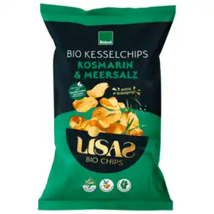 Lisas Bio-Kesselchips Rosmarin & Meersalz 115g