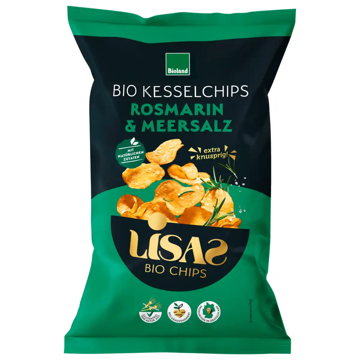Bild 1 von Lisas Bio-Kesselchips Rosmarin & Meersalz 115g