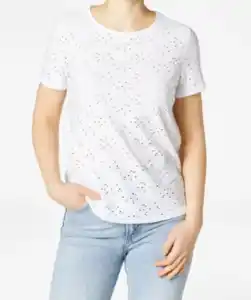 T-Shirt mit Lochmuster