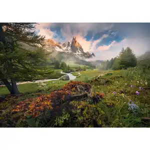 Xora Fototapete, Mehrfarbig, Textil, Graphik, 400x280 cm, Tapeten & Wandverkleidungen, Fototapeten