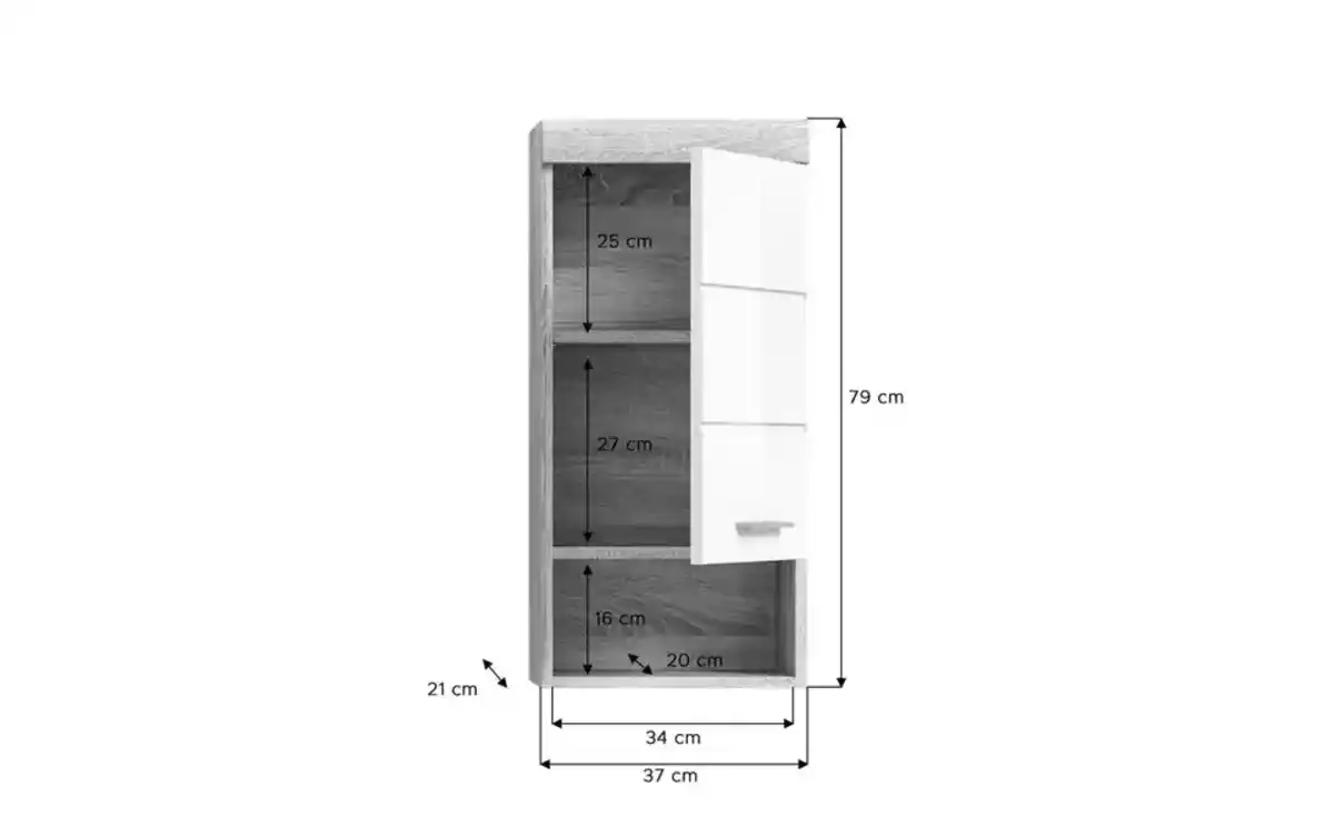 Bild 4 von Badmöbel-Set SCHLOONSEE, 4 teilig, bestehend aus: Waschbeckenunterschrank, Spiegelschrank, Unterschrank, Hängeschrank Schloonsee