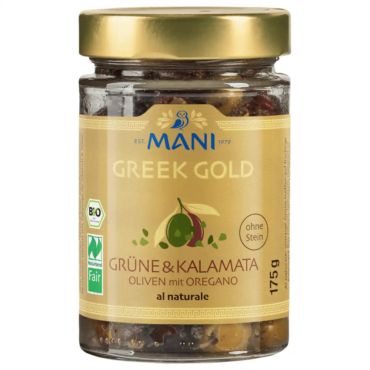 Bild 1 von Mani Greek Gold Bio Grüne & Kalamata Oliven Oregano 175g