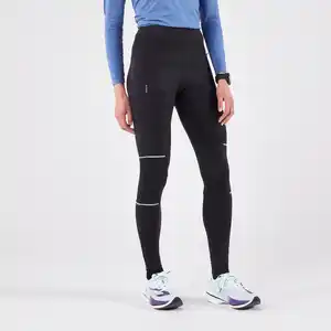 KIPRUN Lauftights lang Damen warm wasserabweisend - Warm Rain schwarz