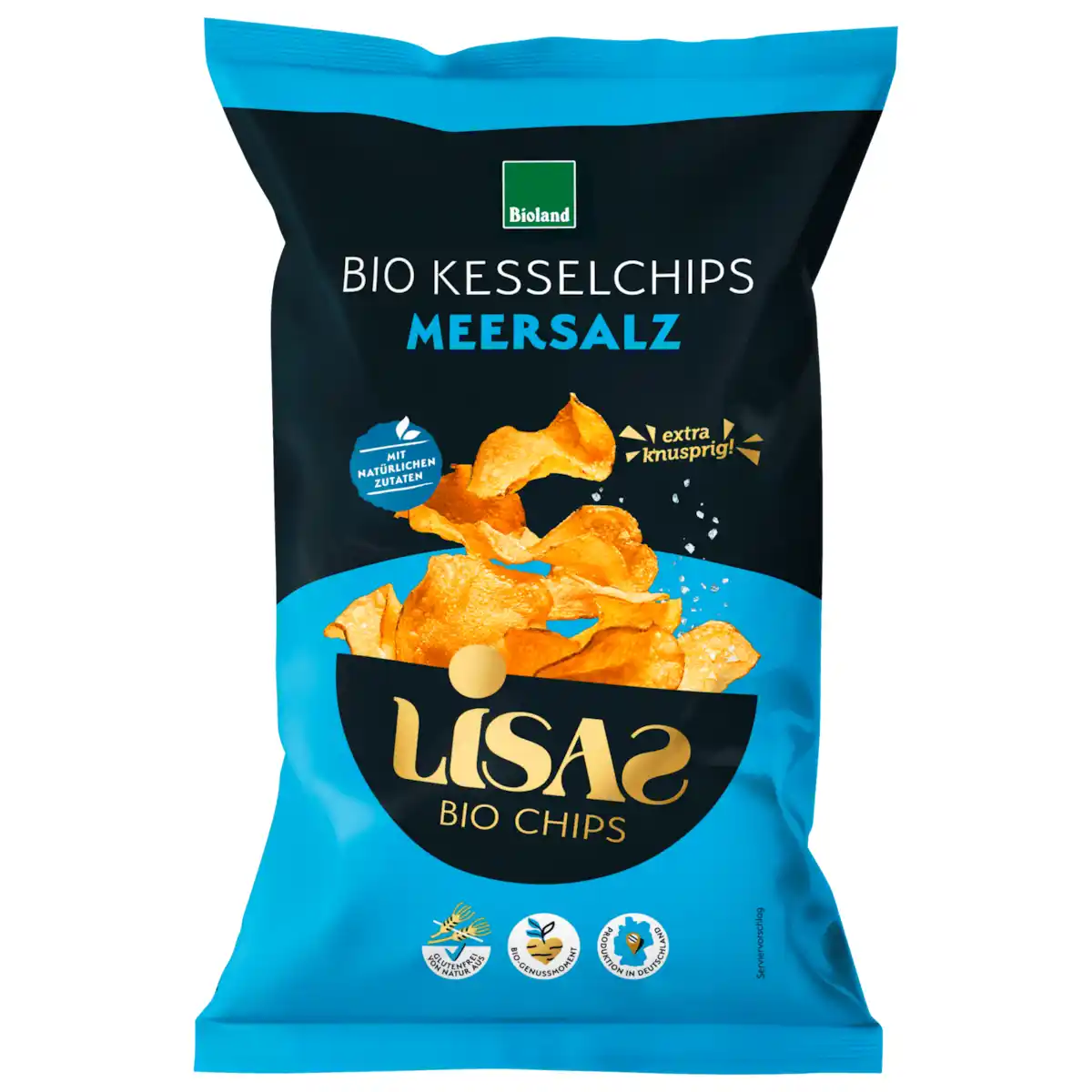 Bild 1 von Lisas Bio-Kesselchips Meersalz 115g