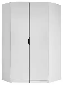 Eckschrank Freising ca. 117x197x104 cm Weiß, Weiß