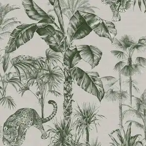 Xora Vliestapete, Grün, Kunststoff, Papier, Bäume, 52x1000 cm, Made in Europe, Tapeten & Wandverkleidungen, Vliestapeten