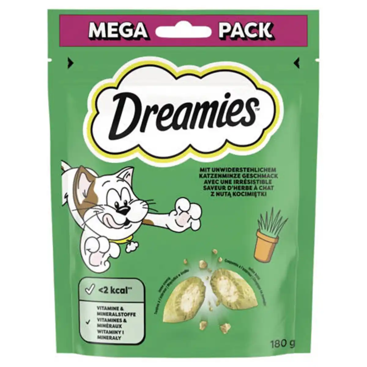 Bild 1 von WHISKAS Knuspertaschen / Dreamies, Huhn & Käse 180 g