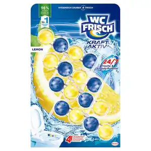 WC FRISCH Kraft Aktiv 4 x 50 g, Duftspüler Lemon