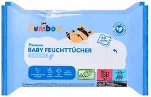 KUNIBOO® Baby-Feuchttücher, 2 x 80-St.-Packg.