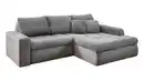 Bild 1 von Ecksofa Cord Schlaffunktion Bettkasten grau 241 cm - OT rechts - LUNO