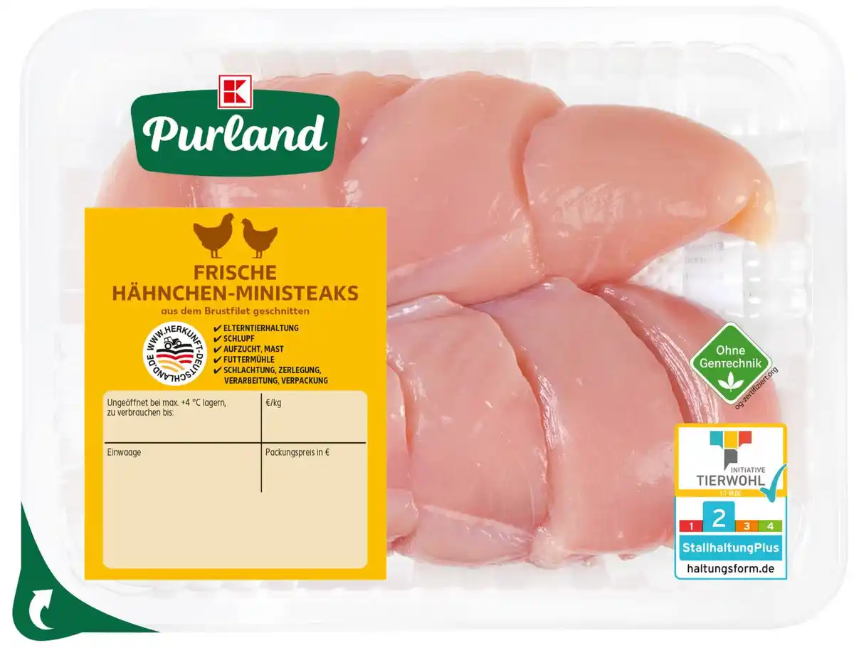 Bild 1 von K-PURLAND Hähnchen-Ministeaks, 400-g-Packg.