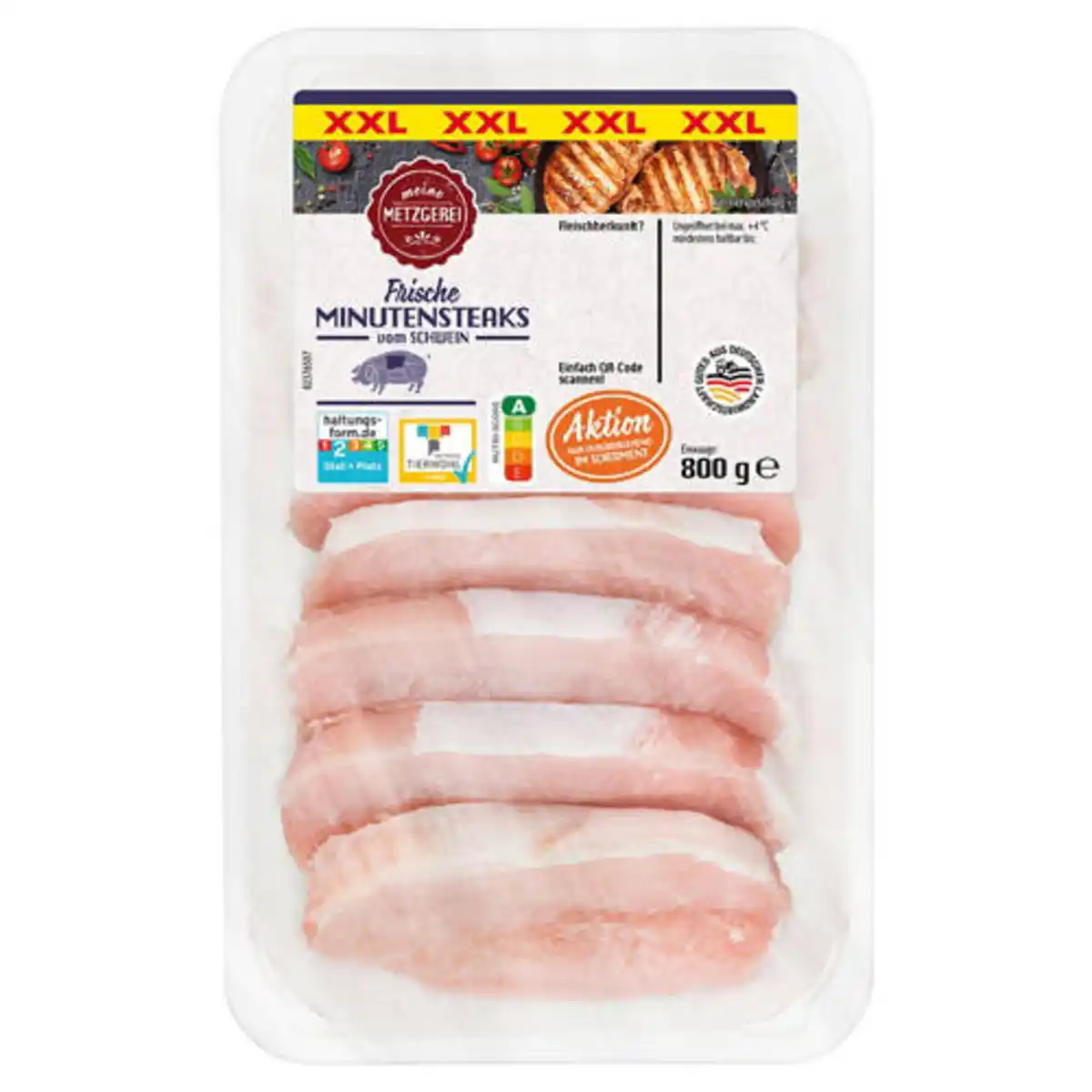 Bild 1 von MEINE METZGEREI Schwein-Minutensteaks XXL 800 g