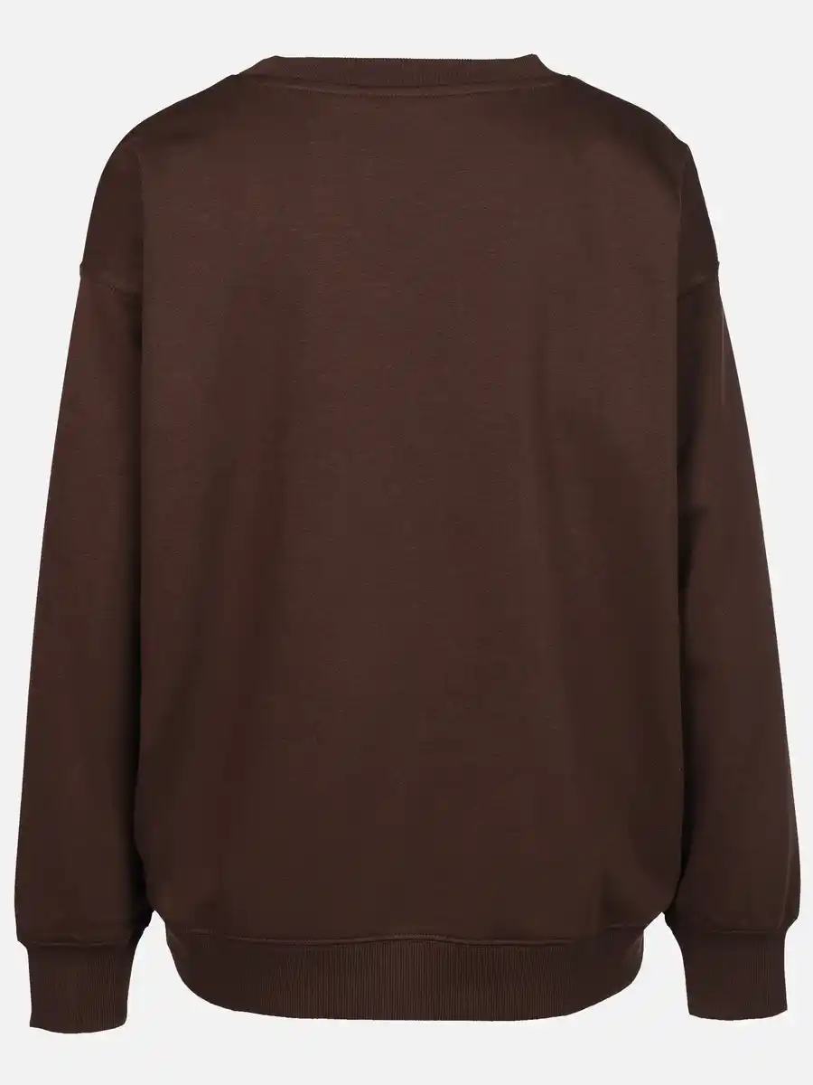 Bild 2 von Damen Sweatshirt mit Stickerei Motiv Braun