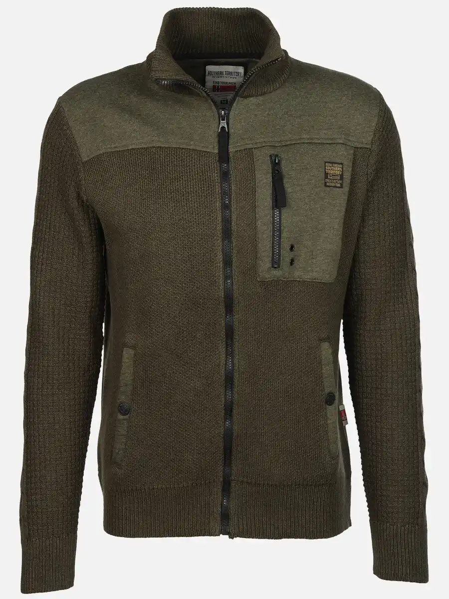Bild 1 von Herren Sweatjacke mit Reißverschluss Oliv