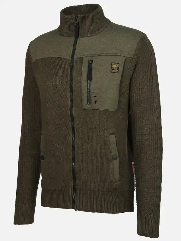Bild 3 von Herren Sweatjacke mit Reißverschluss Oliv