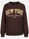 Bild 1 von Damen Sweatshirt mit Stickerei Motiv Braun
