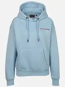 Damen Hoodie mit Backprint Blau