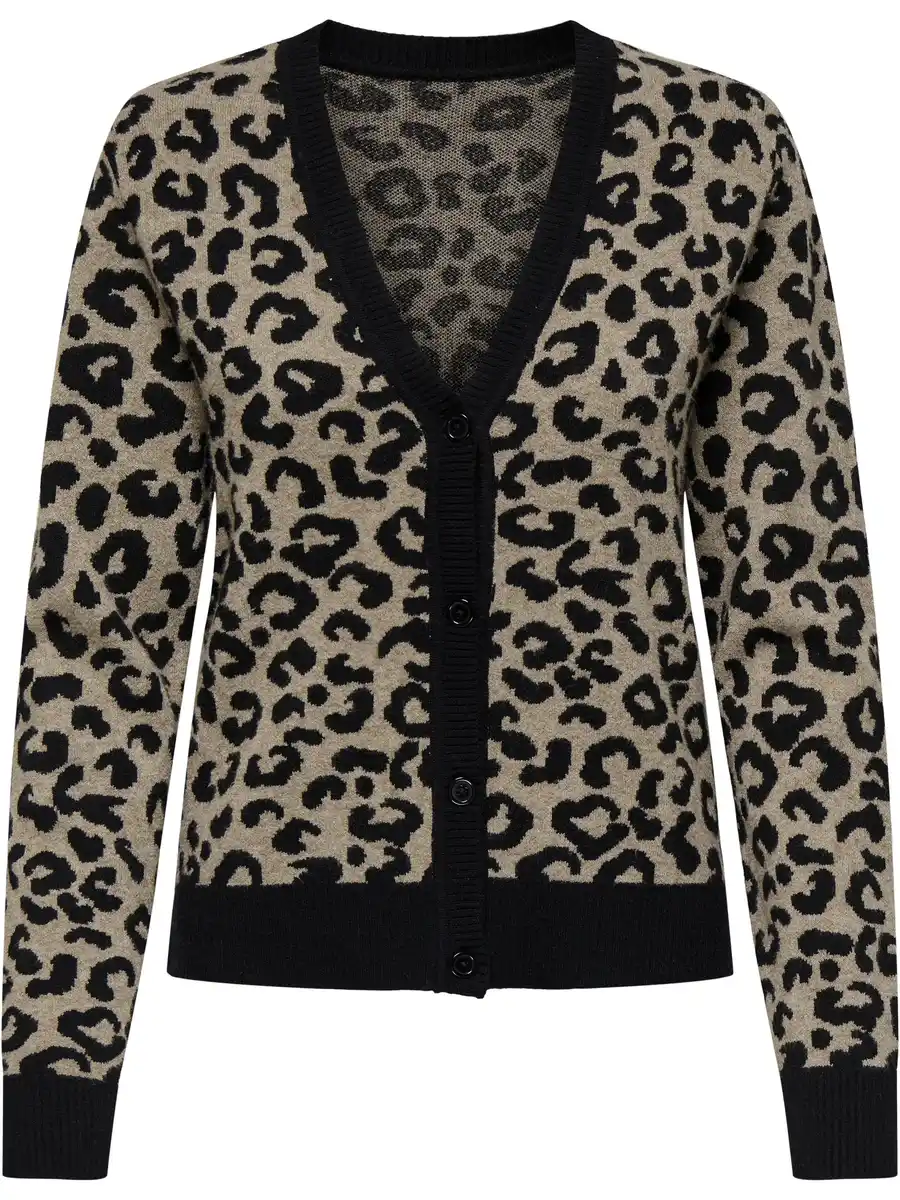Bild 2 von Only ONLLEO LS V-NECK Strickjacke Schwarz