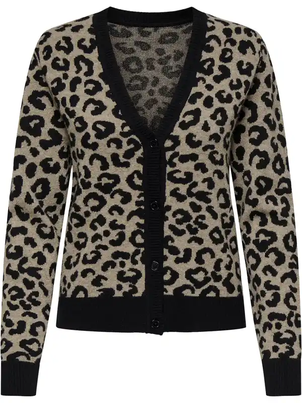 Bild 2 von Only ONLLEO LS V-NECK Strickjacke Schwarz