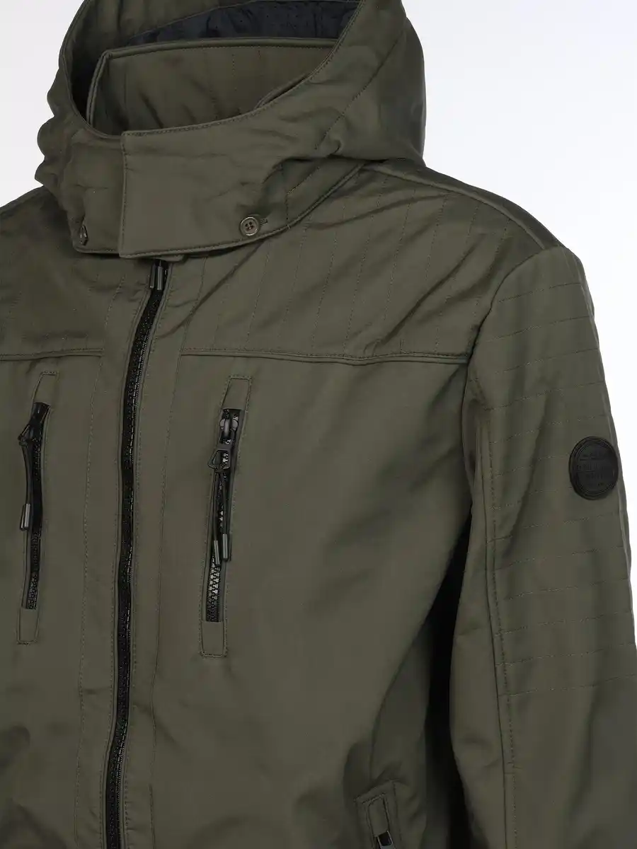 Bild 4 von Herren Softshelljacke mit Kapuze Oliv