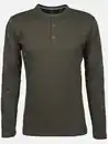 Bild 1 von Herren Henleyshirt mit Knopfleiste Oliv