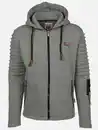 Bild 1 von Herren Bikersweatjacke mit Kapuze Grau