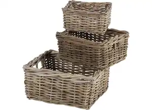 Weidenkorb-Set Bali 3-teilig rechteckig