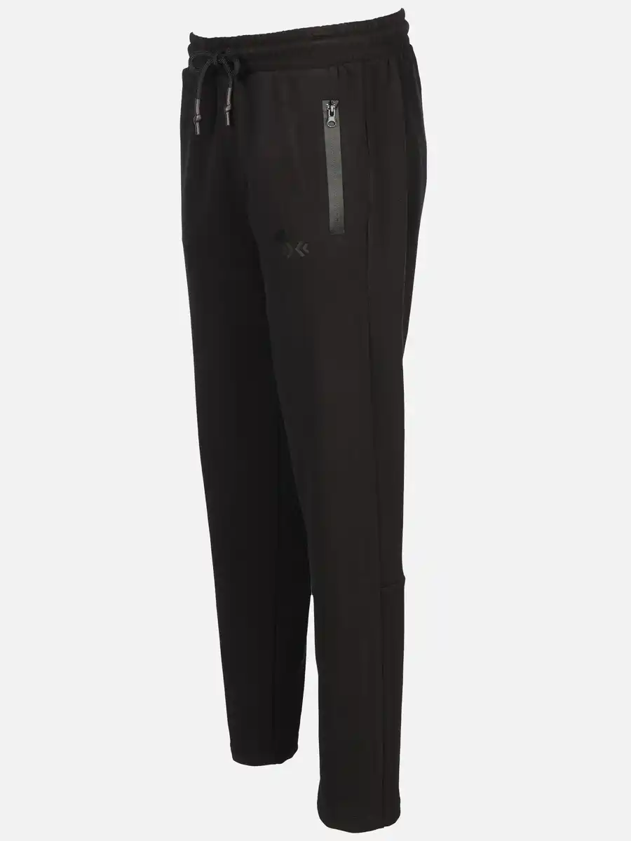 Bild 3 von Herren Jogginghose mit schmalem Bein und Reißverschluss-Taschen Schwarz