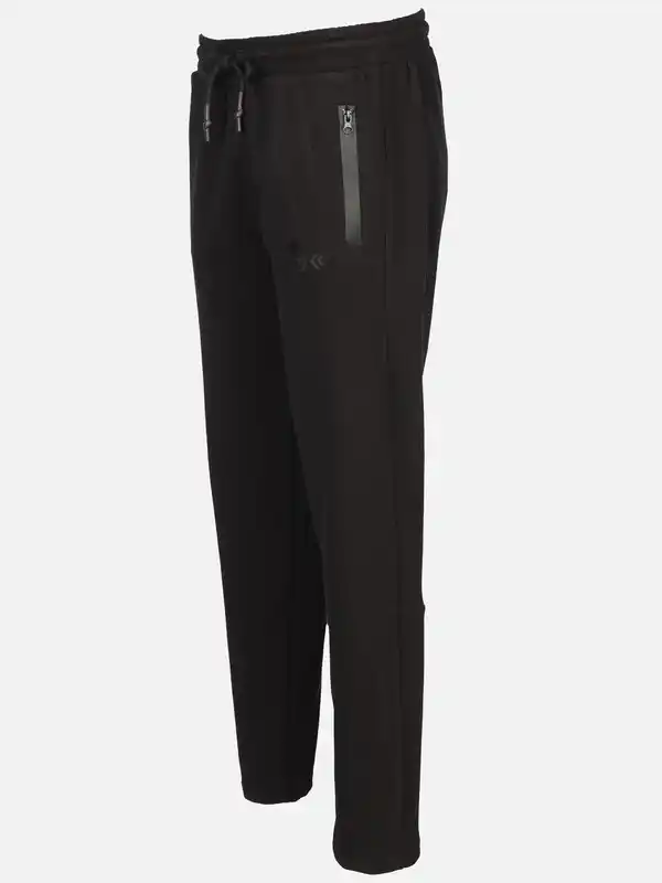 Bild 3 von Herren Jogginghose mit schmalem Bein und Reißverschluss-Taschen Schwarz