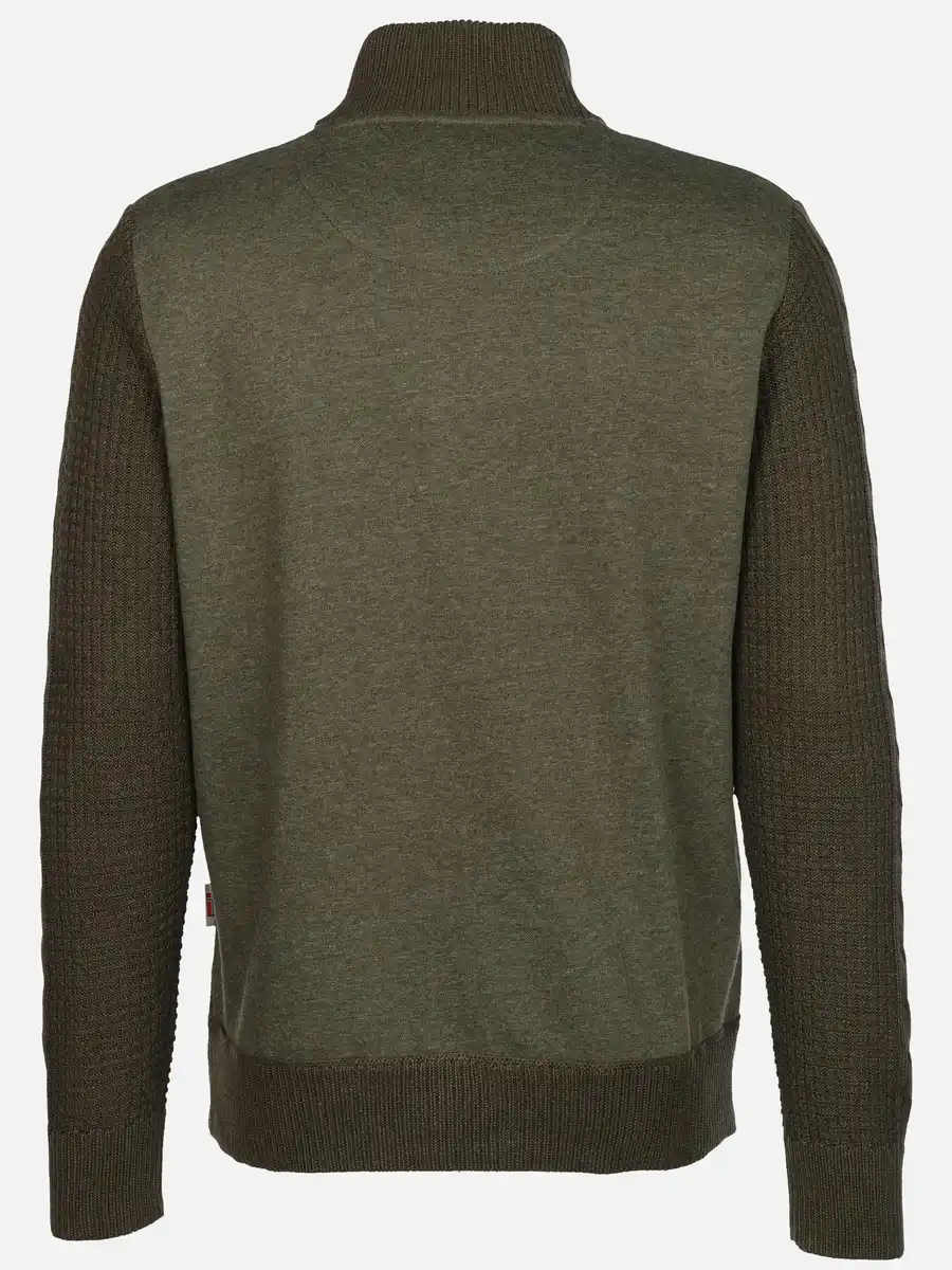 Bild 2 von Herren Sweatjacke mit Reißverschluss Oliv