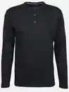 Bild 1 von Herren Henleyshirt mit Knopfleiste Blau