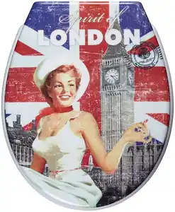 ADOB WC-Sitz Spirit of London, Absenkautomatik, zur Reinigung abnehmbar