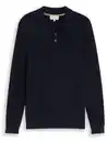 Bild 1 von Herren Struktur Pullover mit Polokragen Blau