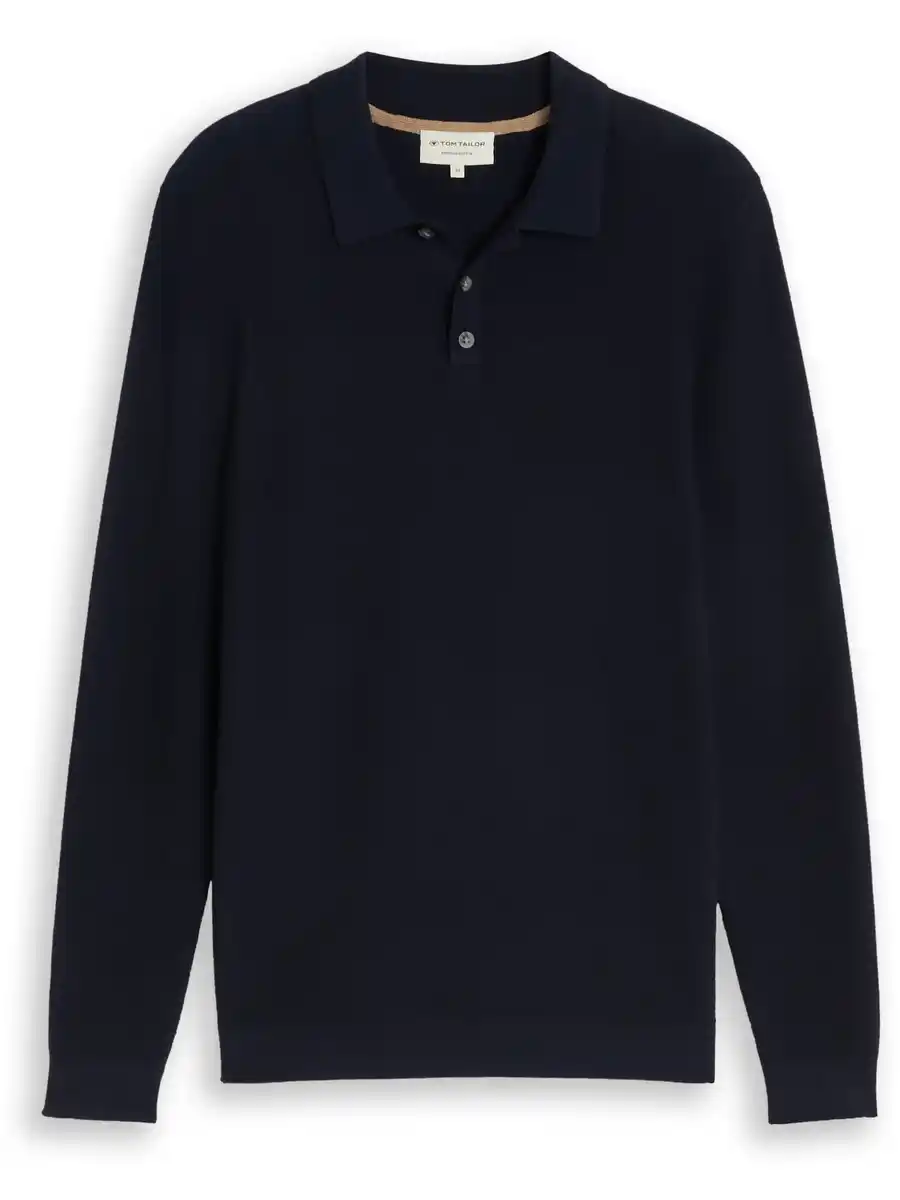 Bild 1 von Herren Struktur Pullover mit Polokragen Blau